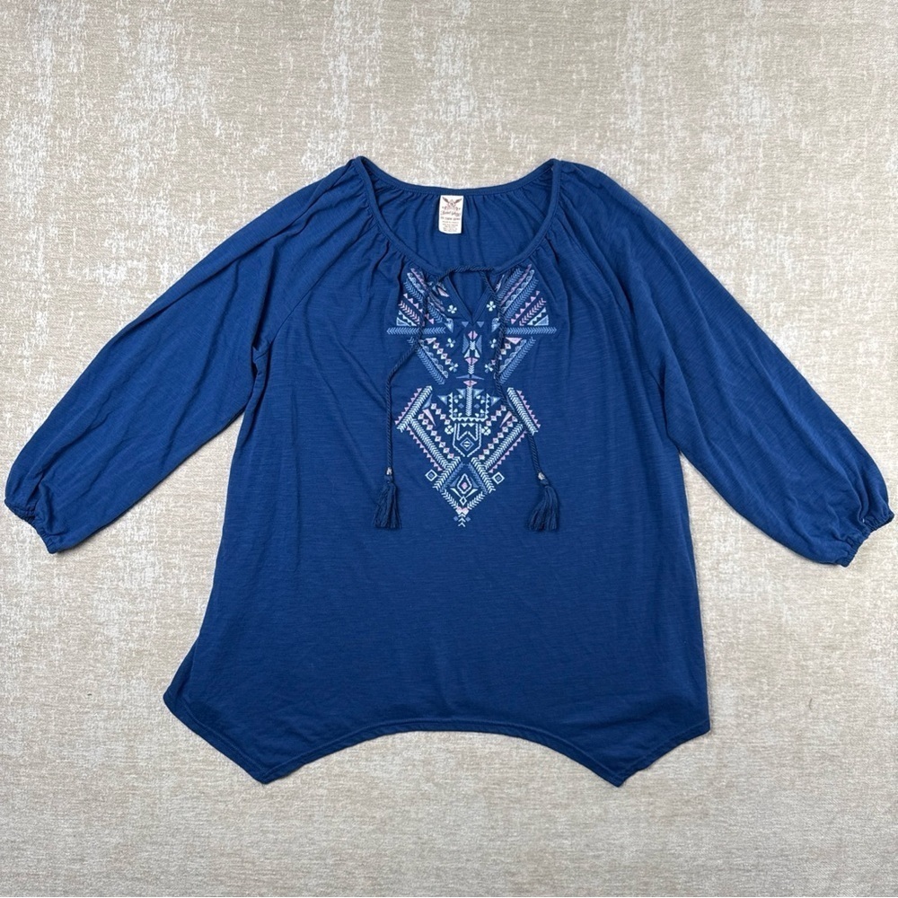 Faded GloryWomen’s Long Sleeve Peasant top Shirt Plus size 2X